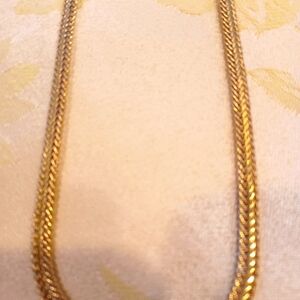 Vintage Goldtone Herringbone Necklace